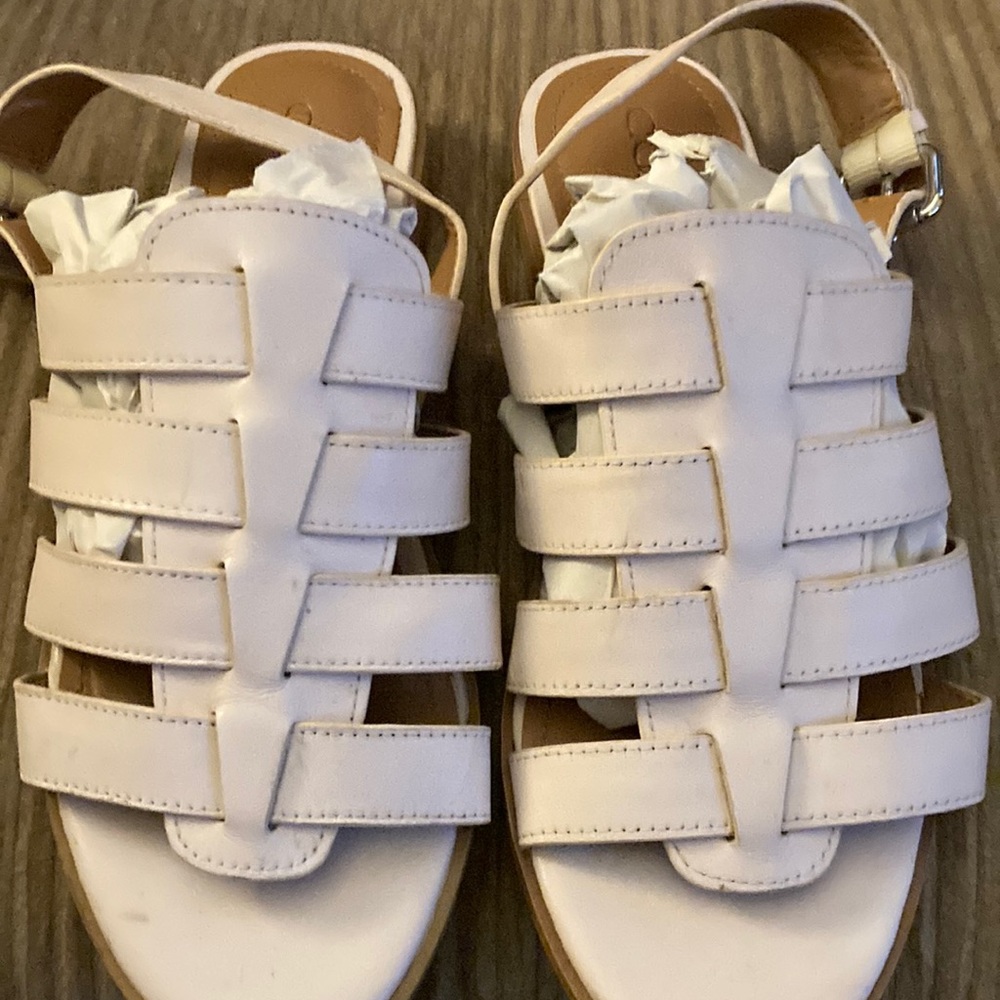 Coach chalk colored sandals